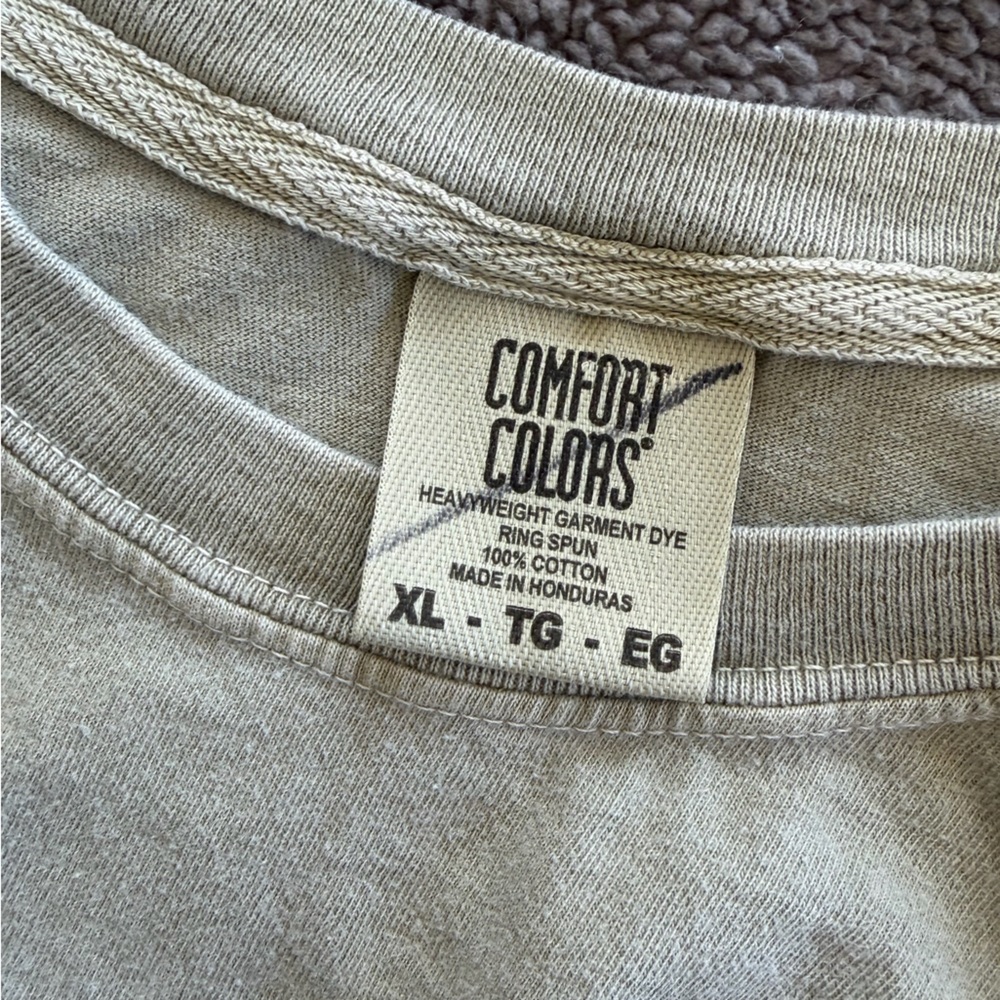 Comfort Colors Lake Norman NC Olive Green Long Sleeve Tee XL Collegiate - Picture 3 of 6